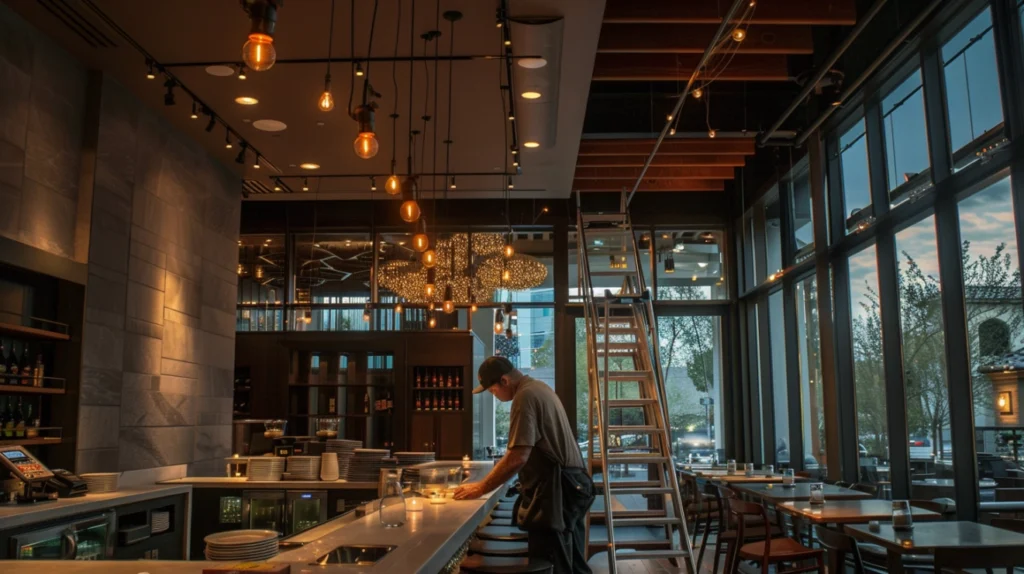 Custom Lighting Solutions for Restaurants Installation