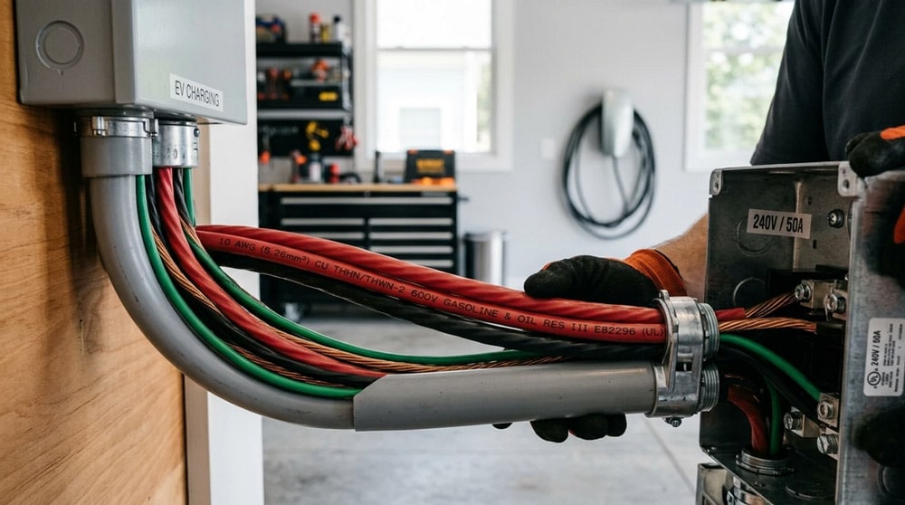 How to Safely Run Wiring for a Garage EV Charger