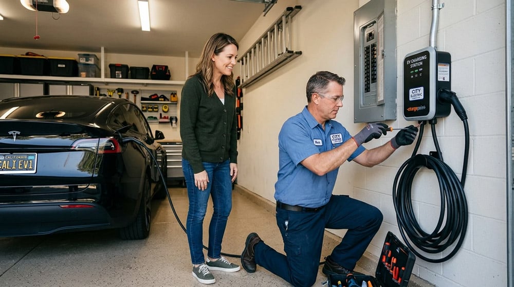How to Safely Run Wiring for a Garage EV Charger